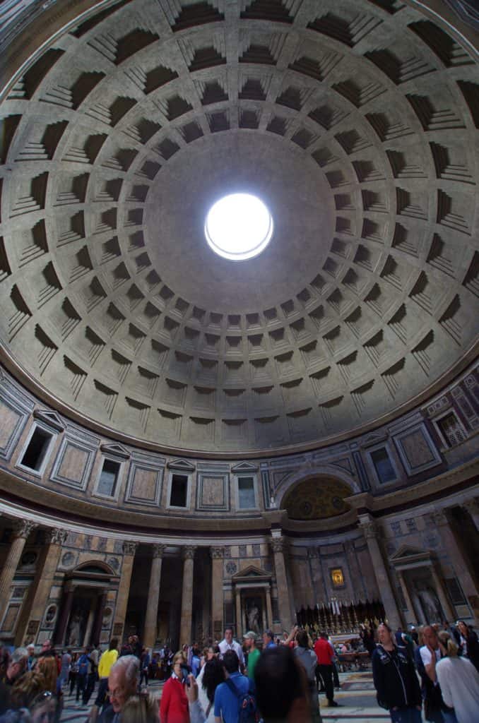 Concrete as featured in the dome of the Pantheon