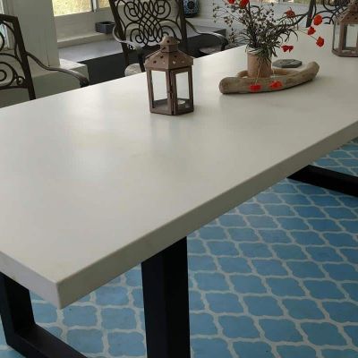 white-concrete-dining-table